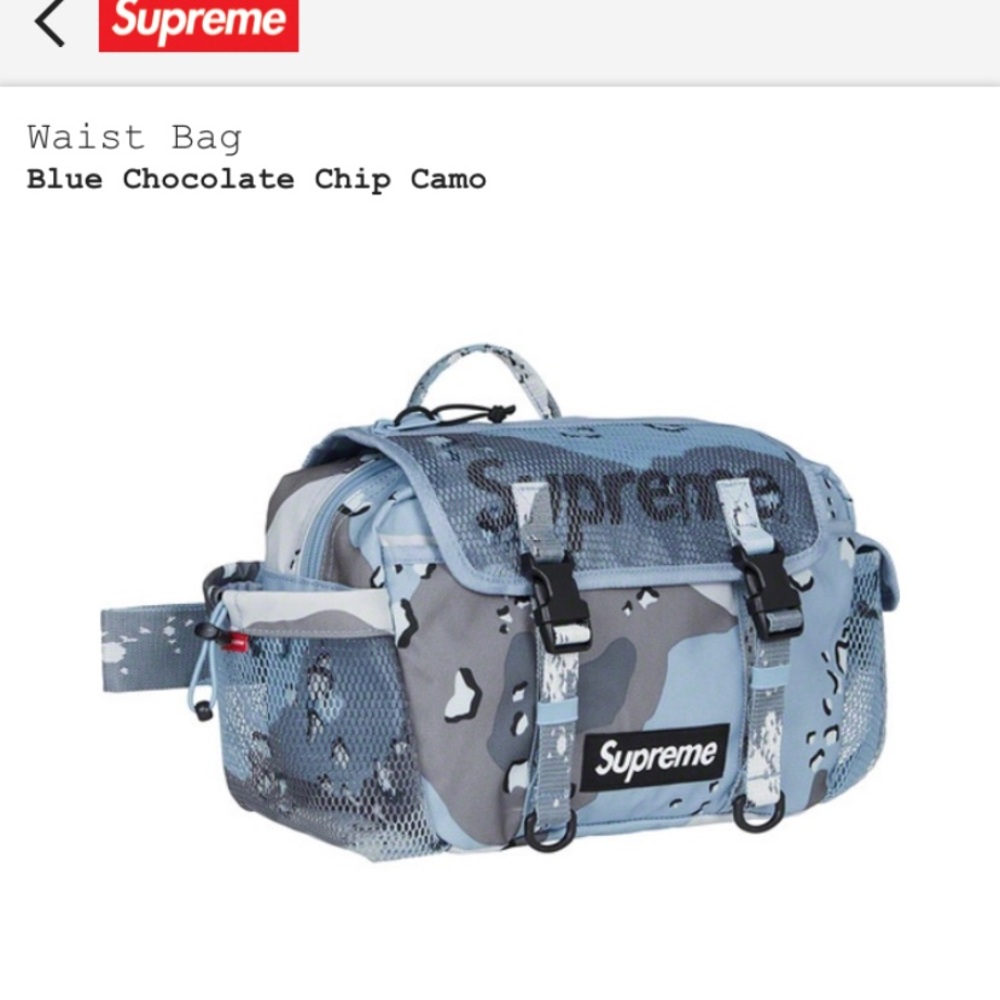 Supreme Waist Bag (Blue Chocolate Chip Camo) SS20